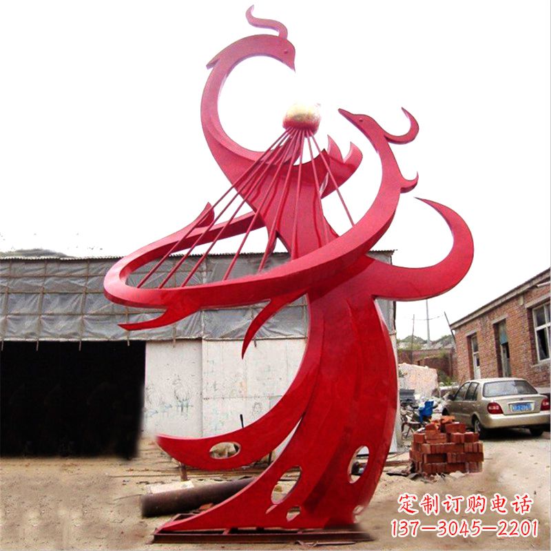 黄冈不锈钢凤凰雕塑绚丽多彩的艺术瑰宝