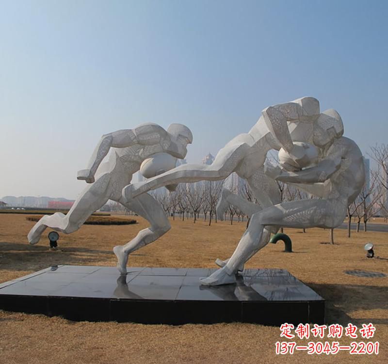 黄冈不锈钢橄榄球雕塑传承精神的象征