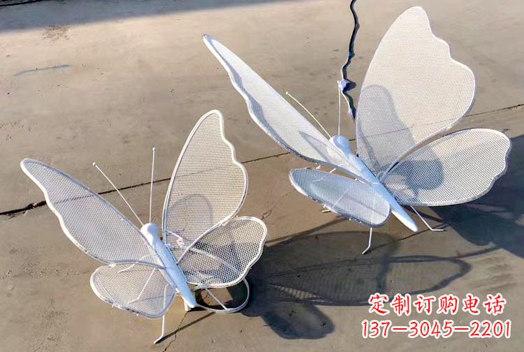 黄冈不锈钢钢丝网格蝴蝶雕塑——灯光下的灵动之美