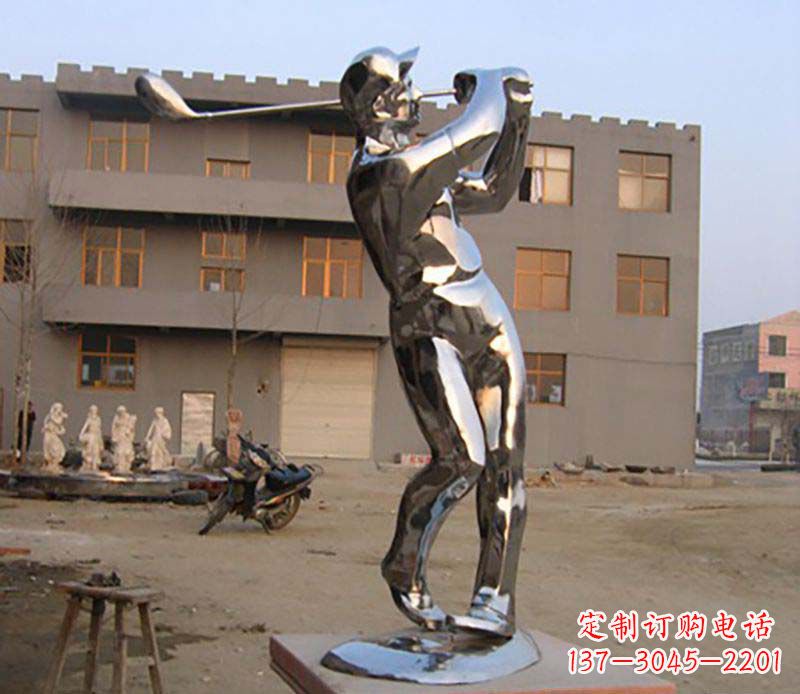 黄冈高尔夫雕塑一种不锈钢制作的艺术品