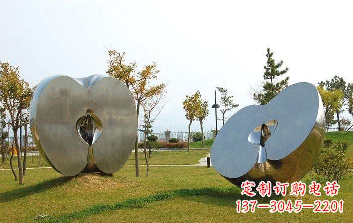 黄冈不锈钢苹果雕塑——珍贵的艺术瑰宝