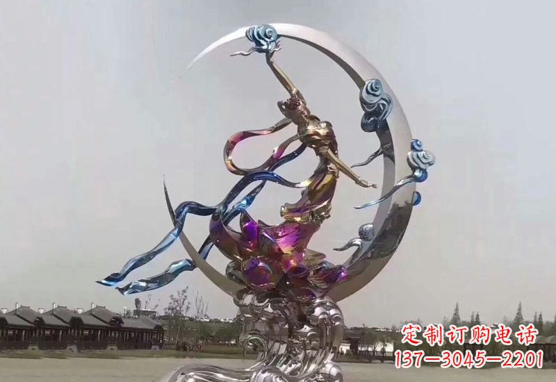 黄冈不锈钢嫦娥奔月雕塑