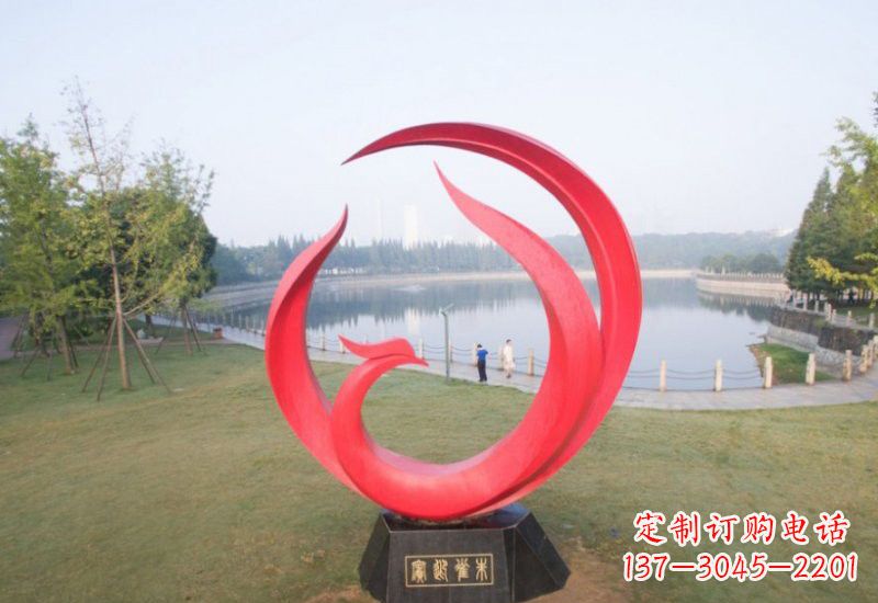 黄冈凤凰雕塑——点缀不锈钢公园的美丽风景