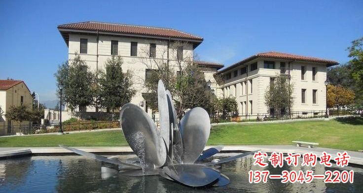 黄冈不锈钢喷泉雕塑——美的象征