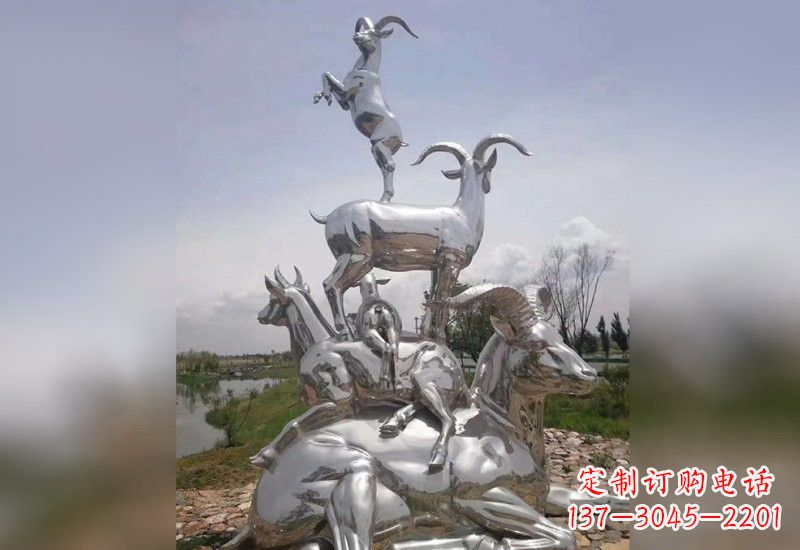 黄冈不锈钢羊雕塑精美绝伦