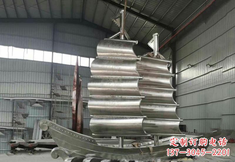 黄冈不锈钢帆船雕塑美丽的海洋艺术