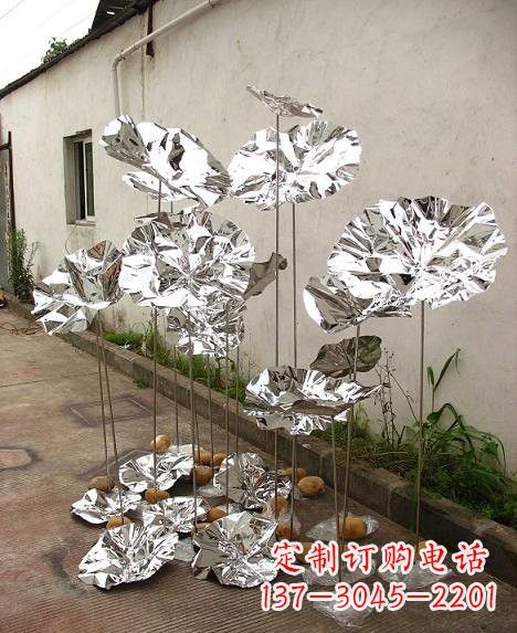 黄冈不锈钢荷叶雕塑——精美绝伦