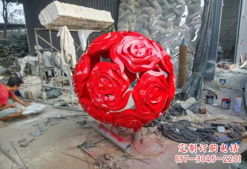 黄冈不锈钢玫瑰雕塑让玫瑰之美永存
