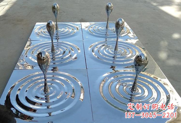 黄冈不锈钢水滴雕塑激发自然之美