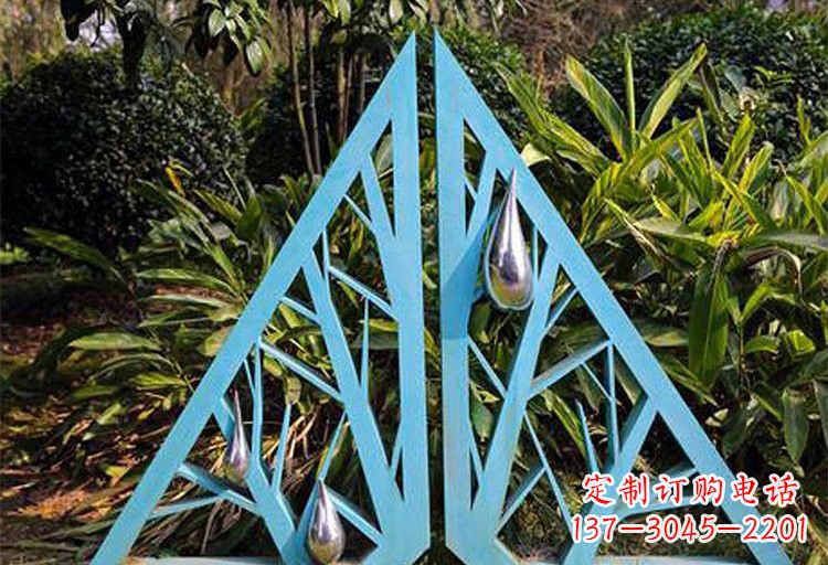 黄冈不锈钢树枝雕塑——点缀不锈钢公园美景