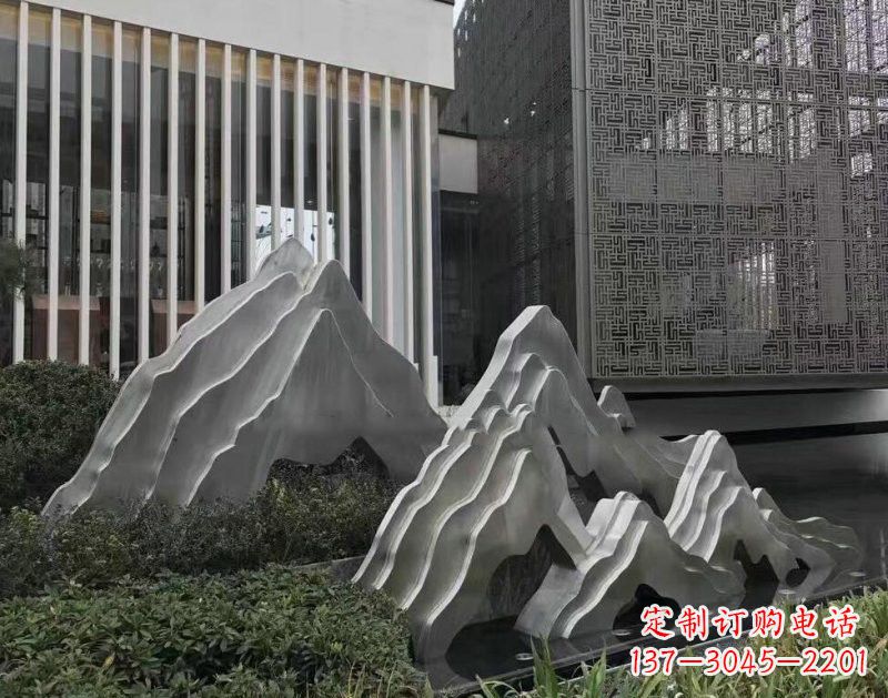 黄冈不锈钢公园小区精美的假山雕塑
