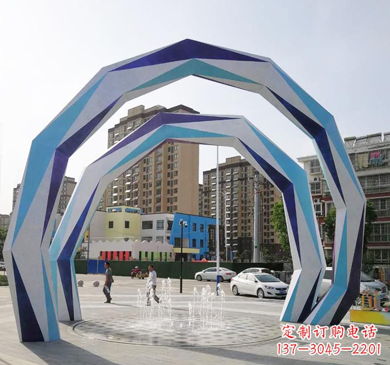黄冈不锈钢拱门雕塑令人惊叹的艺术品