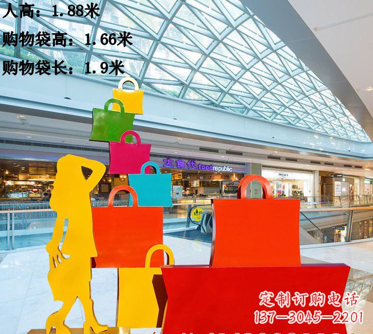 黄冈不锈钢购物袋雕塑艺术品的独特之处