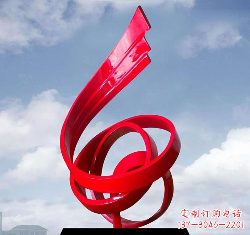 黄冈美丽的飘带雕塑——城市的精灵