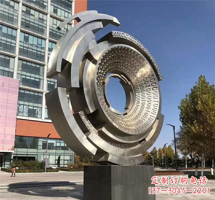 黄冈不锈钢齿轮雕塑流动的美丽