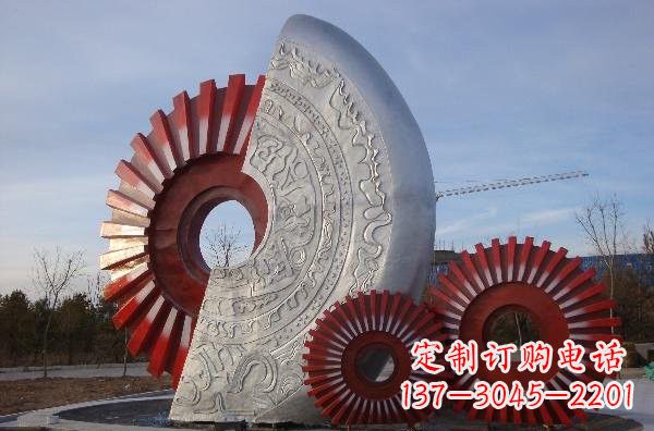 黄冈不锈钢齿轮雕塑精致而精美