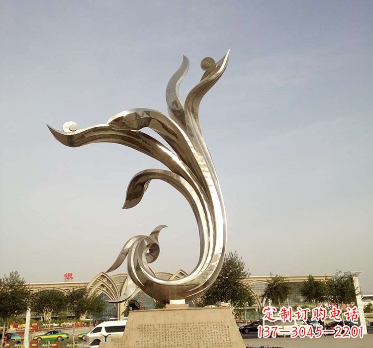 黄冈凤凰雕塑,让不锈钢广场更加精彩