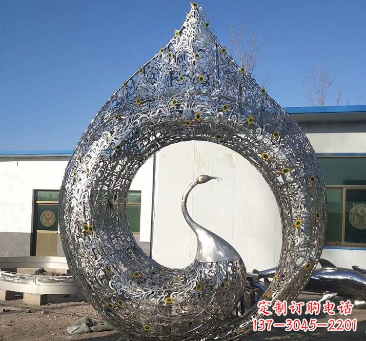 黄冈优雅的不锈钢孔雀雕塑