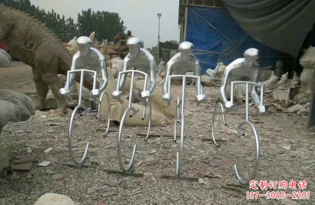 黄冈不锈钢自行车雕塑——美丽的自行车文化精神