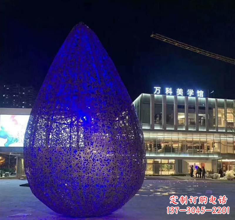 黄冈不锈钢水滴雕塑-自然之美
