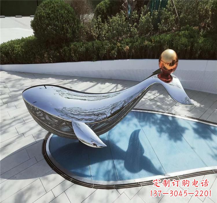 黄冈不锈钢海豚精美的雕塑作品