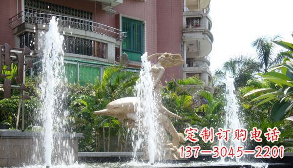 黄冈不锈钢海豚喷泉雕塑精美的海洋艺术