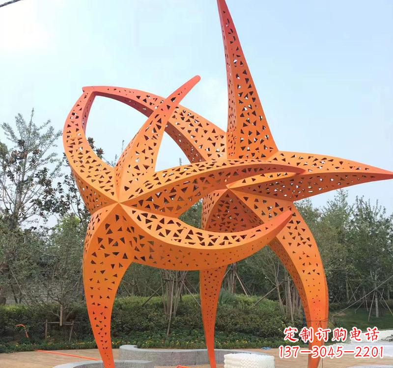黄冈不锈钢海星海洋动物雕塑——美丽的海洋艺术