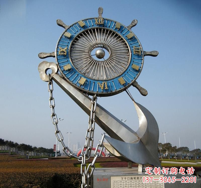 黄冈不锈钢海洋船舵雕塑海洋之美的象征