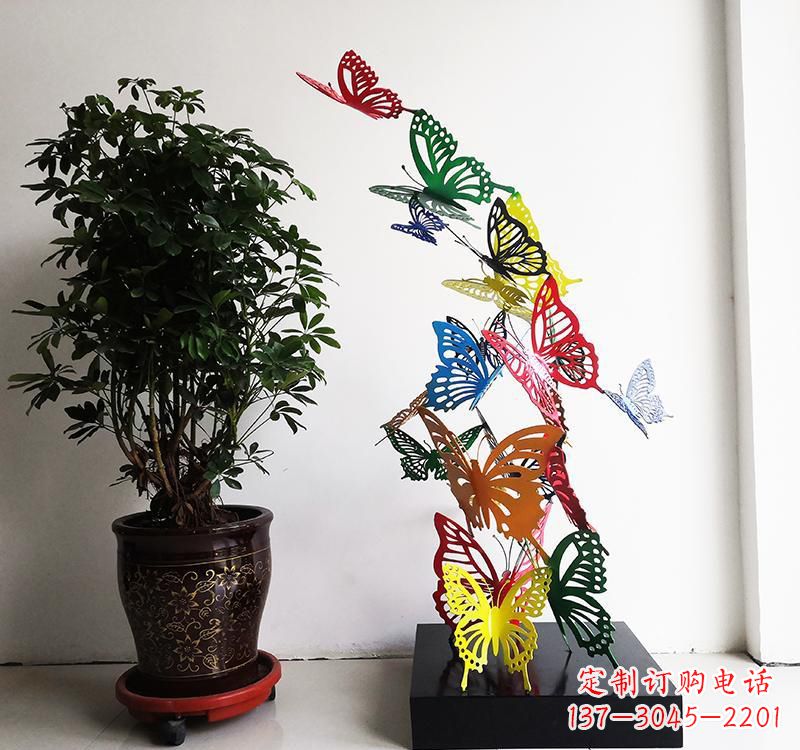黄冈不锈钢蝴蝶雕塑精美的艺术品