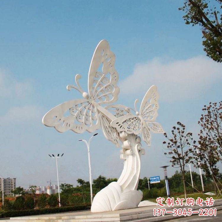黄冈不锈钢蝴蝶雕塑——美丽传递自然之美