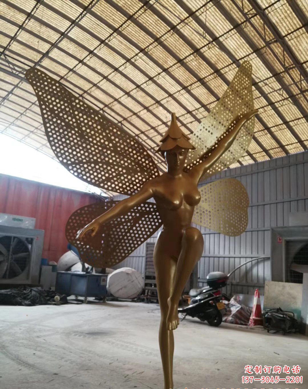 黄冈不锈钢蝴蝶仙子雕塑精美的美丽之作