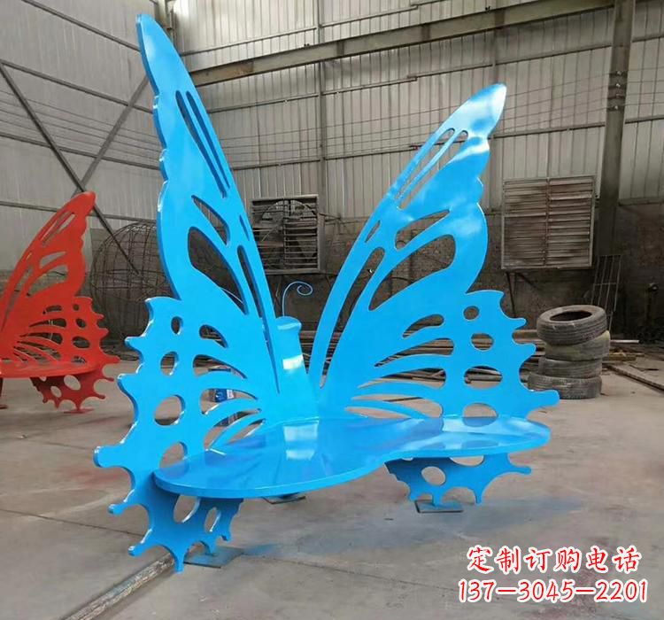 黄冈不锈钢蝴蝶座椅雕塑艺术精品