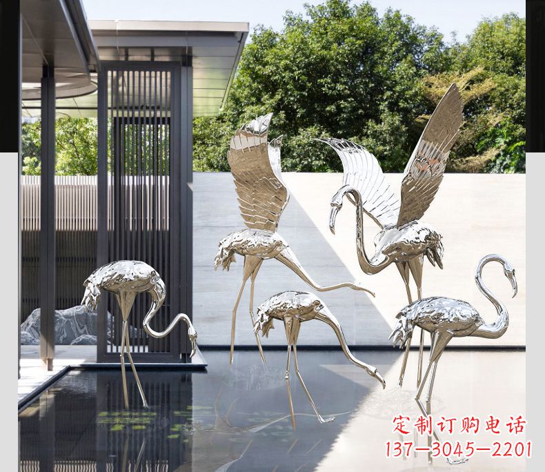 黄冈不锈钢火烈鸟雕塑雕刻艺术的精粹