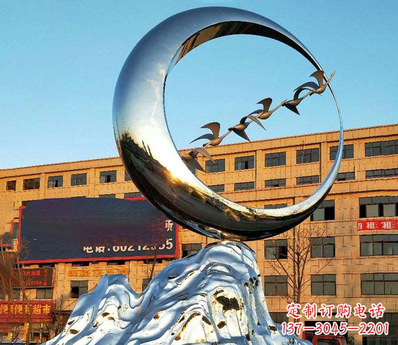 黄冈雁雕塑不锈钢的艺术精灵