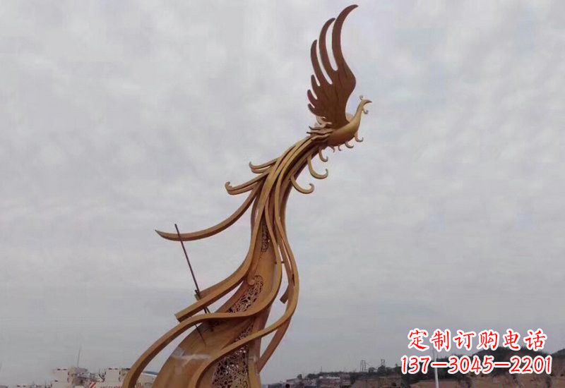 黄冈不锈钢凤凰雕塑精致美观