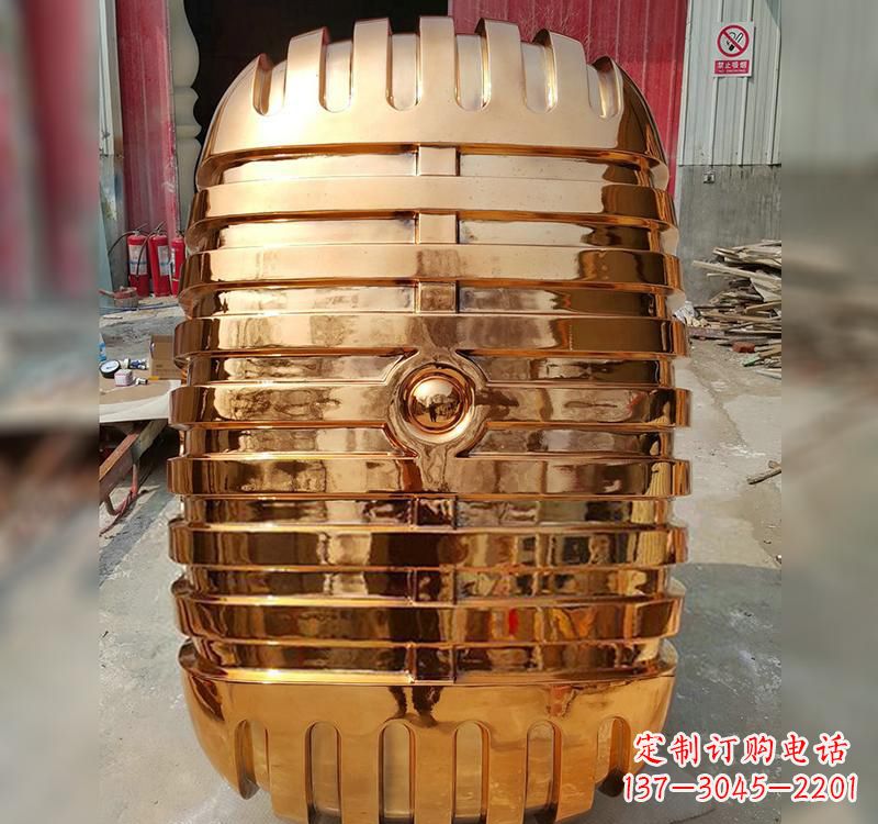 黄冈不锈钢话筒雕塑传承历史的象征