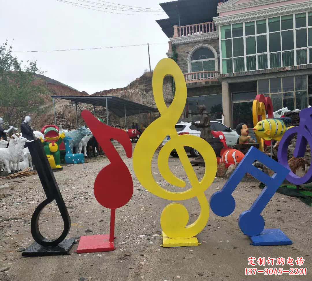 黄冈不锈钢烤漆音符雕塑