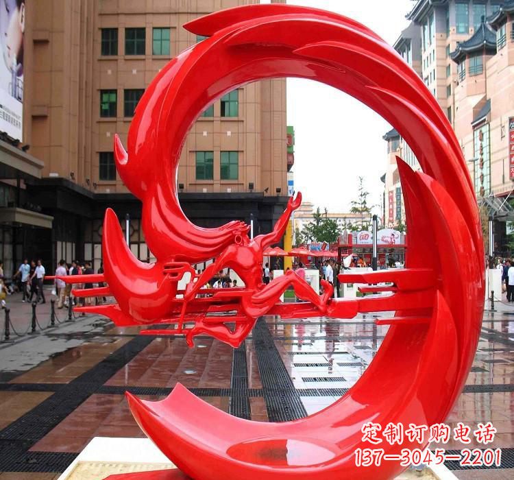 黄冈夸父雕塑一种不锈钢的艺术