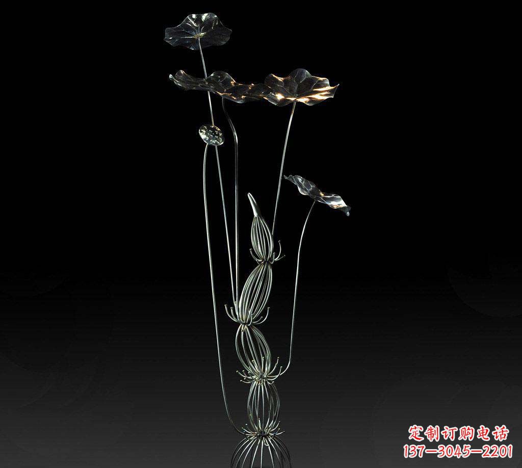 黄冈不锈钢荷叶雕塑精致优雅的艺术宝藏