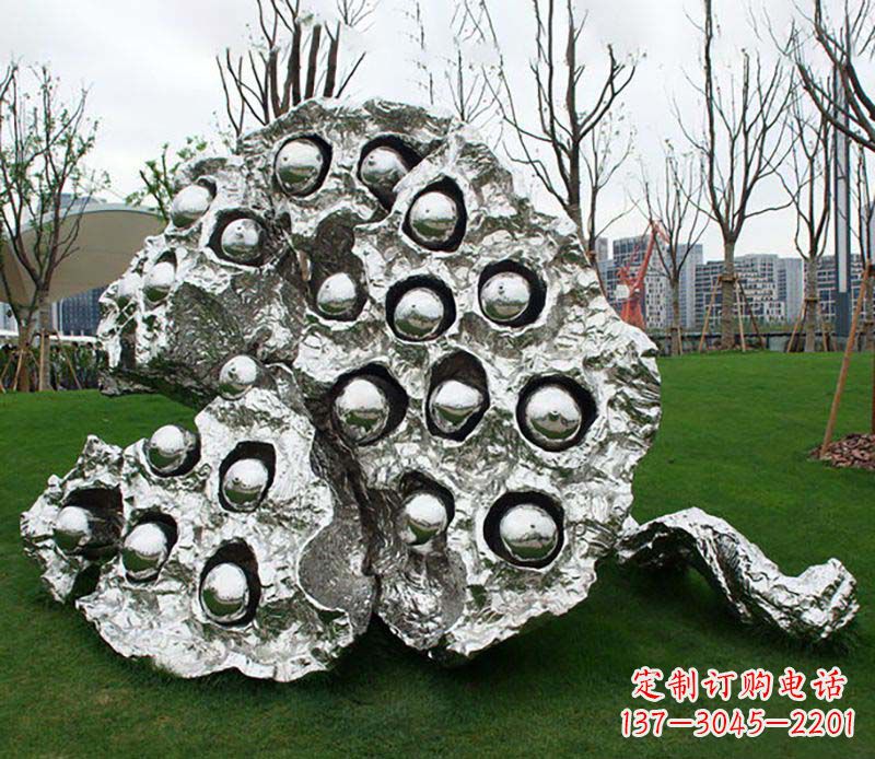 黄冈不锈钢莲蓬雕塑——精美极致的艺术品