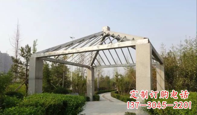黄冈不锈钢凉亭雕塑点缀公园景观