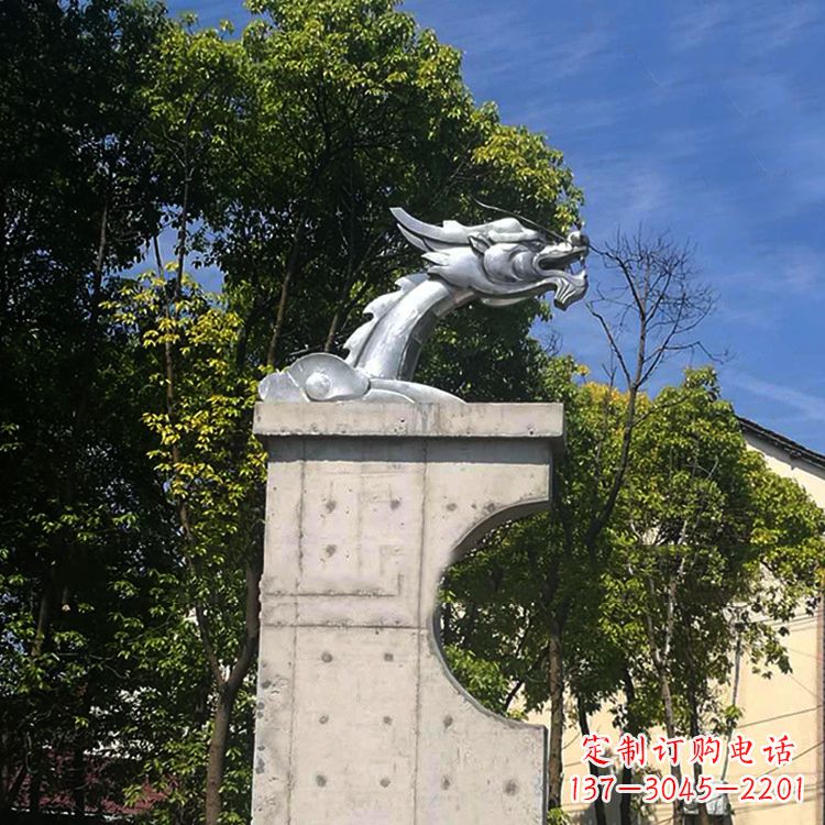 黄冈不锈钢龙雕塑——传承中华文化精髓
