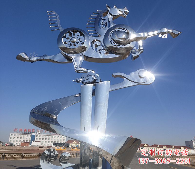 黄冈不锈钢马踏飞燕雕塑——精美的艺术品