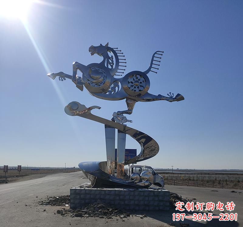 黄冈不锈钢马踏飞燕城市雕塑