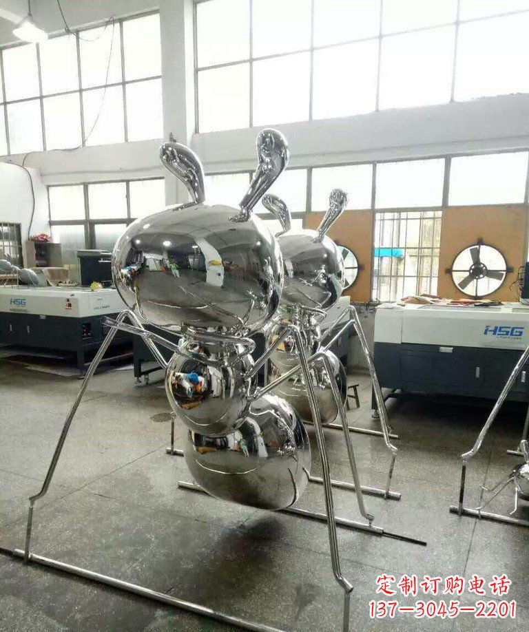 黄冈不锈钢蚂蚁步行街景观雕塑——融合现代科技与自然之美