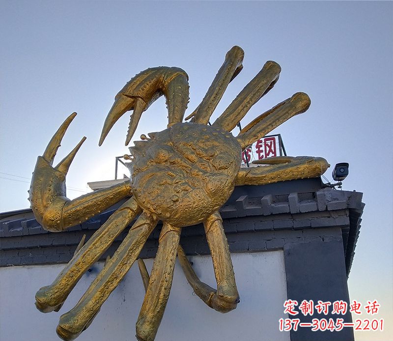 黄冈不锈钢螃蟹雕塑精美而又经久不衰