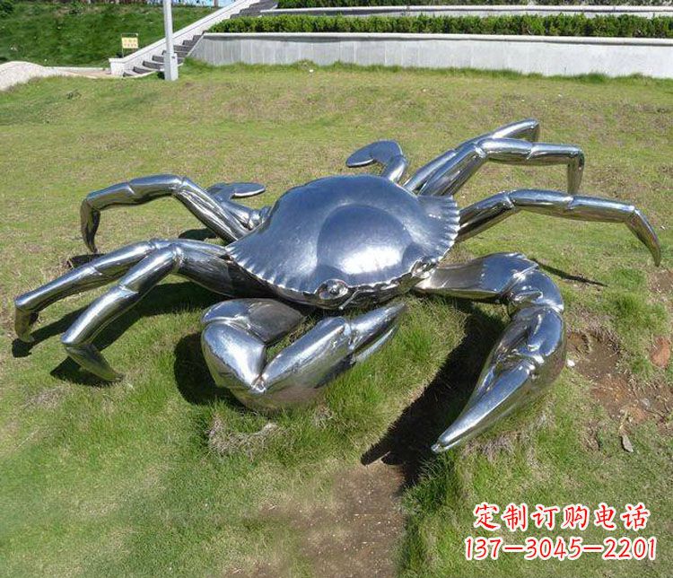 黄冈不锈钢螃蟹雕塑——给景观增添灵动之美