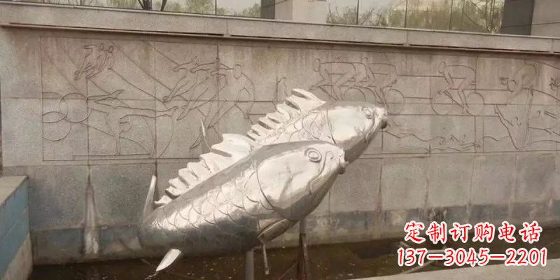 黄冈不锈钢鲤鱼雕塑精美的艺术品