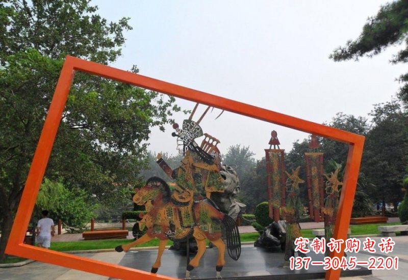 黄冈不锈钢皮影戏雕塑传承民间文化的艺术精粹