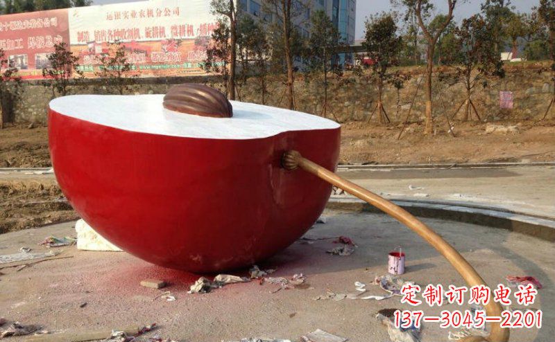 黄冈不锈钢苹果雕塑艺术与实用的结合